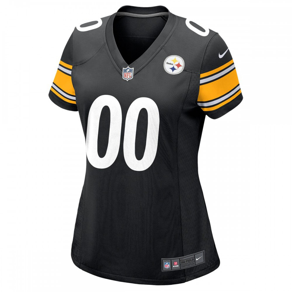 Pittsburgh Steelers Nike Women's Custom Game Jersey - Black-GridironStore